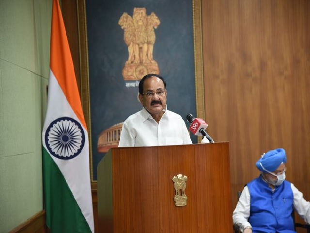Defence Minister releases book chronicling Vice President Mr. Venkaiah Naidu’s third year in office